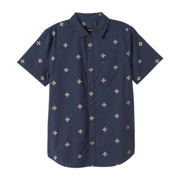 BRIXTON CHARTER PRINT S/S WVN - OMBRE BLUE BANDANA FLORAL