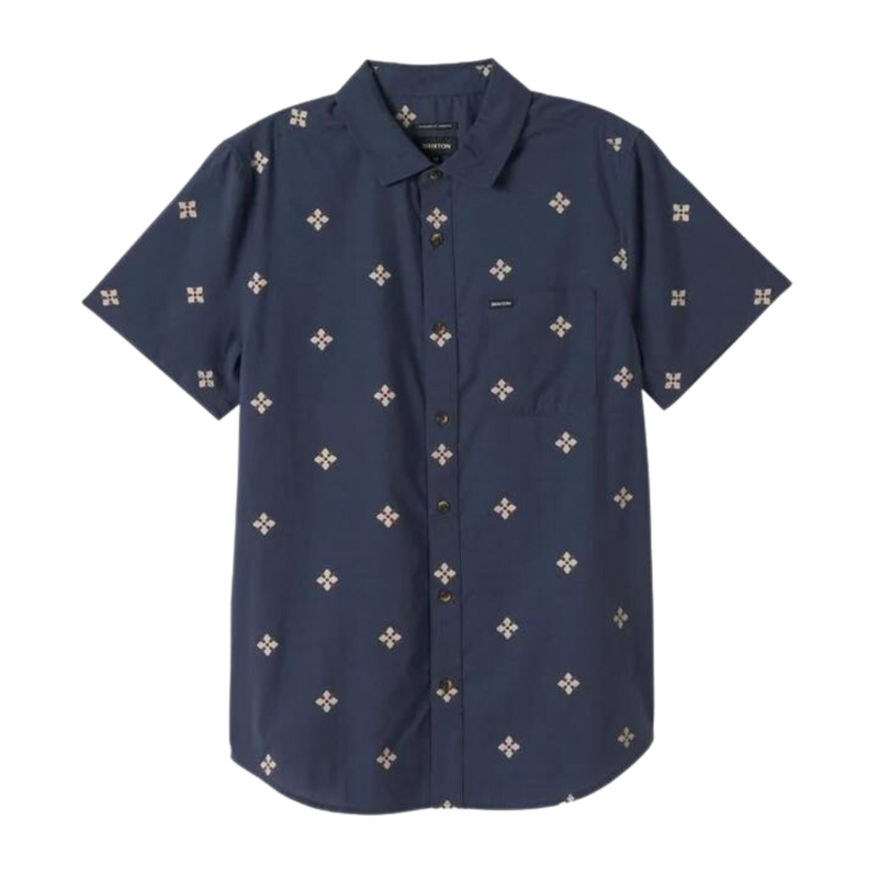 BRIXTON CHARTER PRINT S/S WVN - OMBRE BLUE BANDANA FLORAL