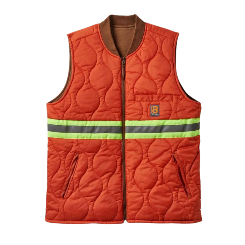 Brixton Builders Abraham Reversible Vest - Bison/Burn Red