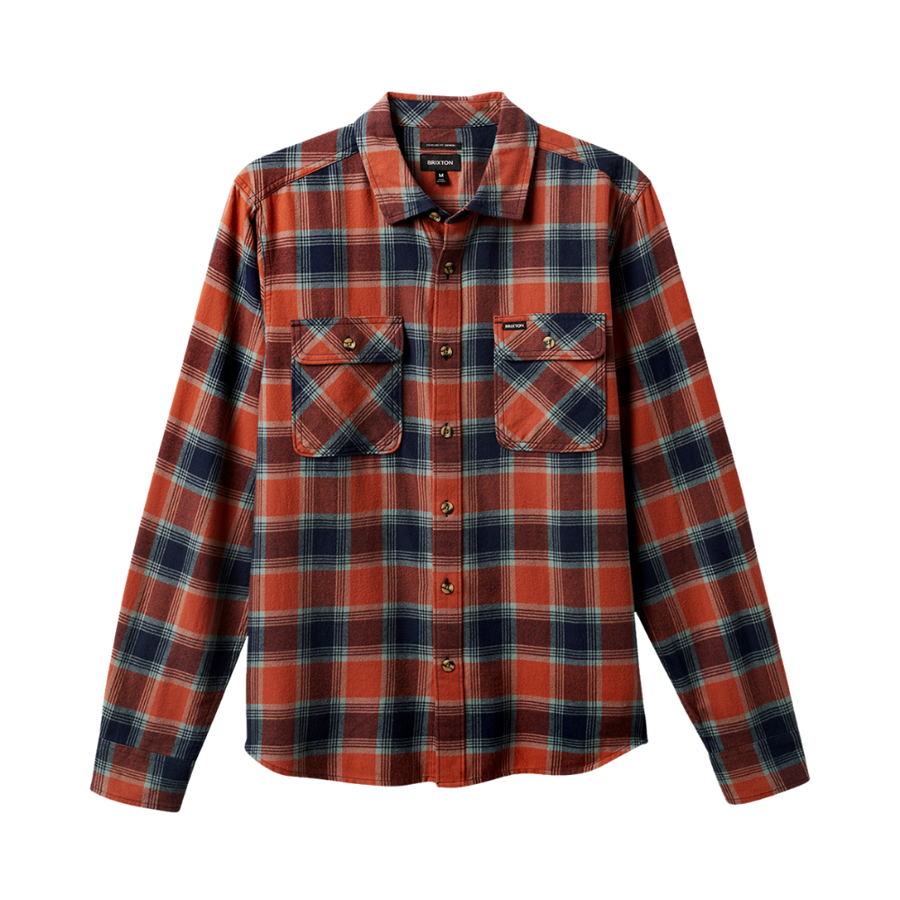 Brixton Lightweight Ultra Flannel - Terracotta/Chinois Green