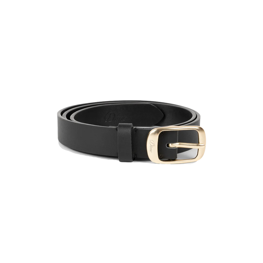 Dime Dress Leather Belt - Black