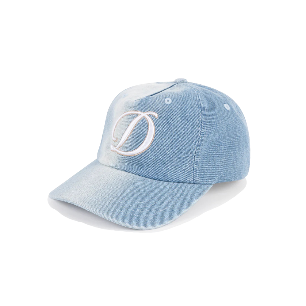 Dime Cursive Denim Worker Cap - Washed Blue