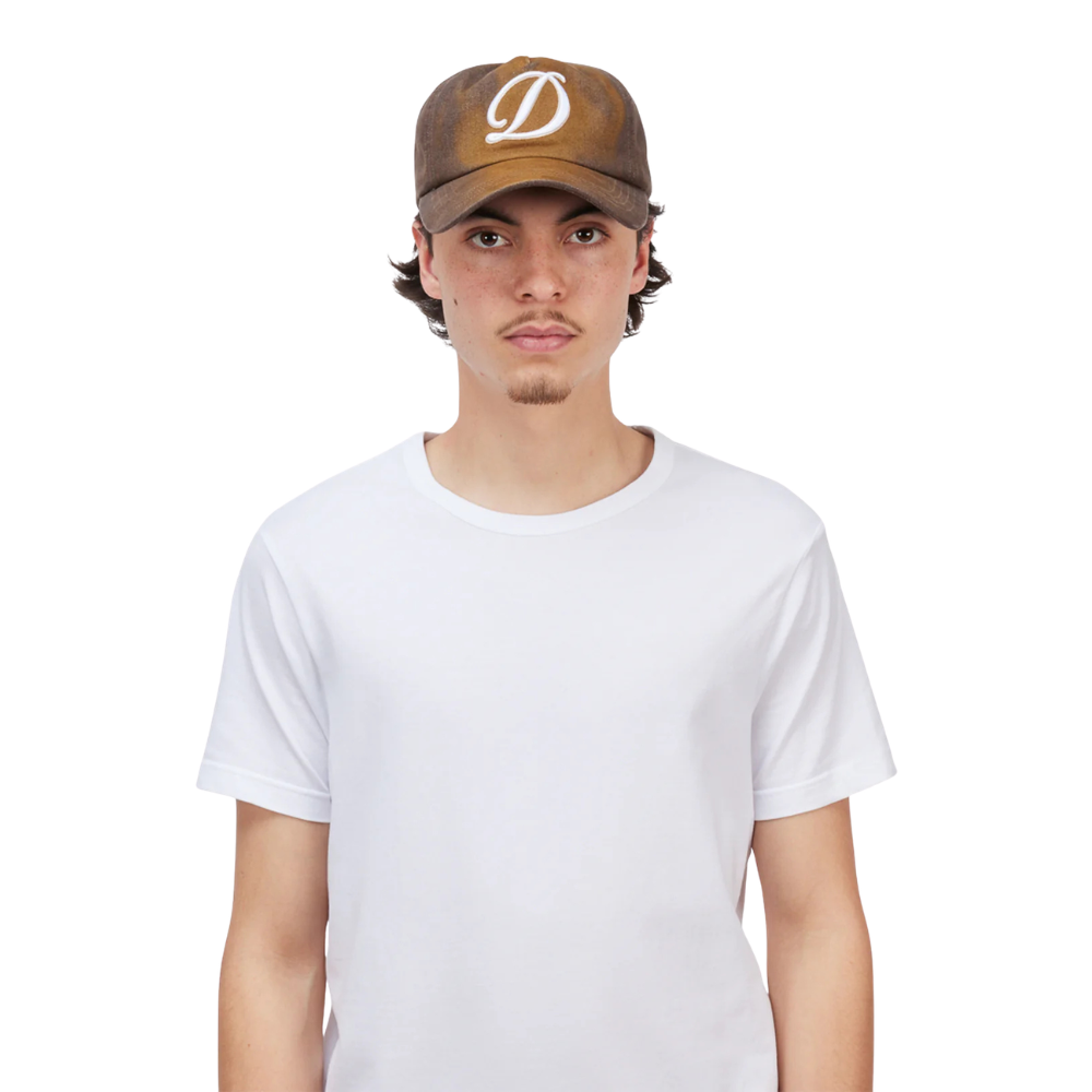 Dime Cursive Denim Worker Cap - Washed Brown