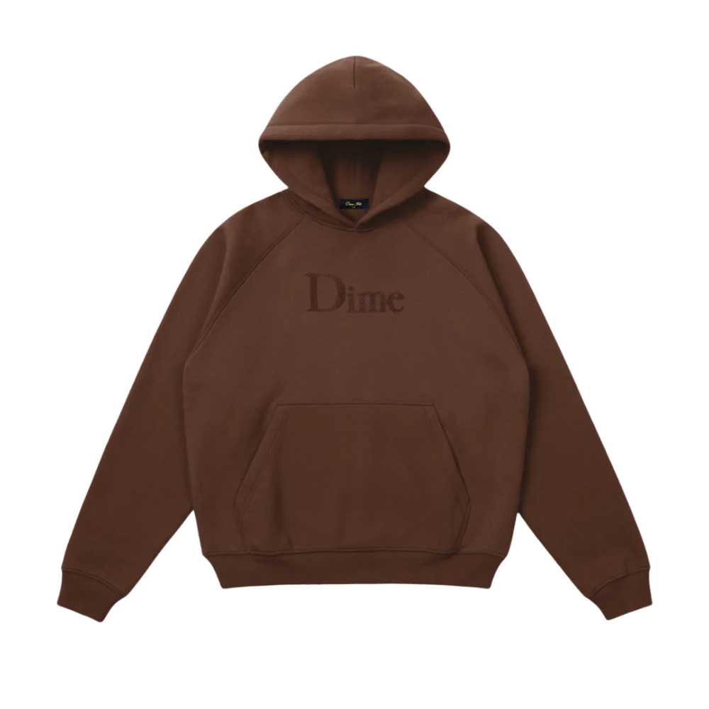 Dime Classic Logo Hoodie - Dark Brown
