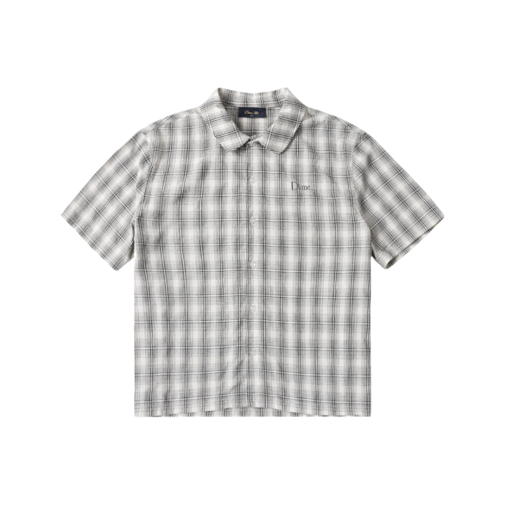 Dime Plaid Button up Shirt - Grey