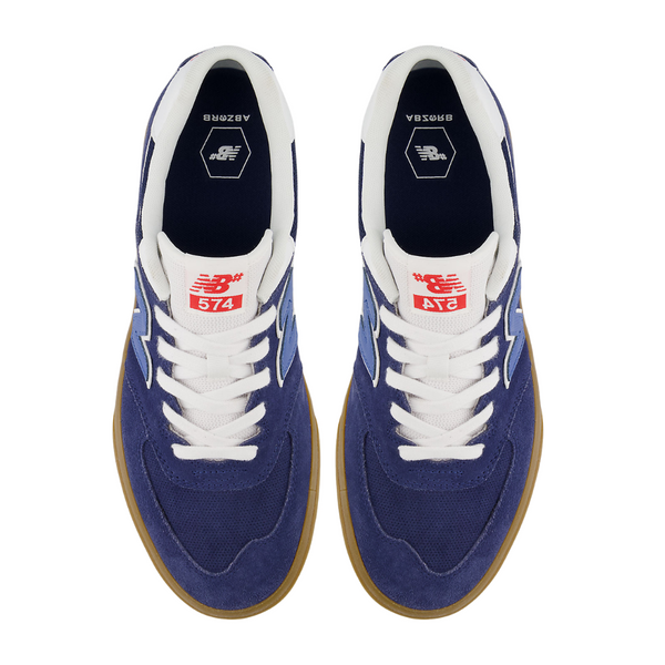NB Numeric 574 Vulc - NB Navy with White