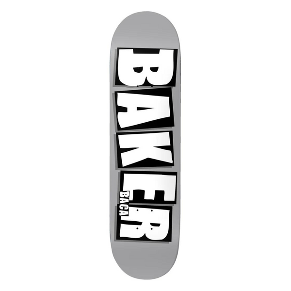 Baker Baca Brand Name Dipped Deck Grey -  8.5"