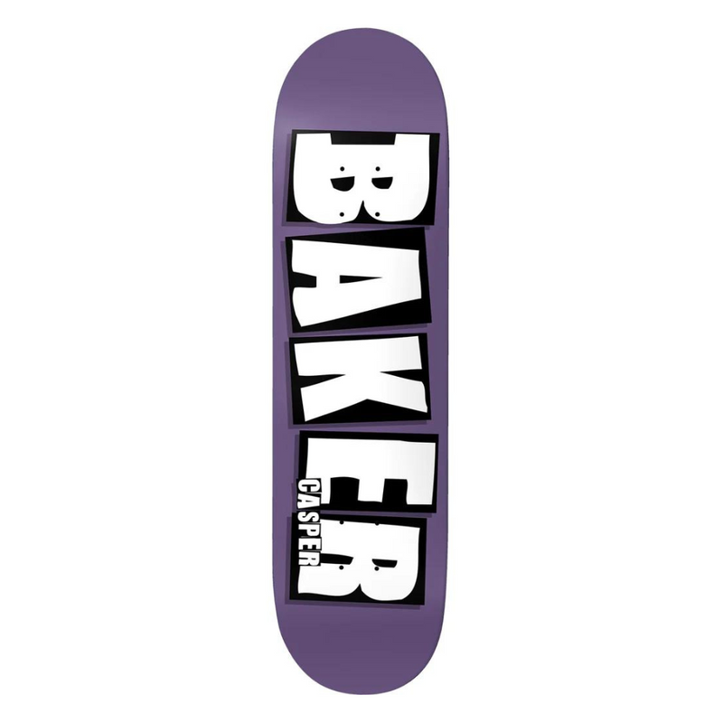 Baker Casper Brand Name Dipped Deck Purple -  8.0"