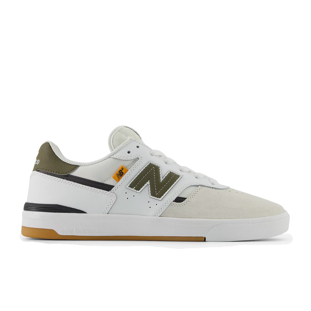 New Balance Numeric Jamie Foy 306 Cup - NB 103 White with Dark Moss