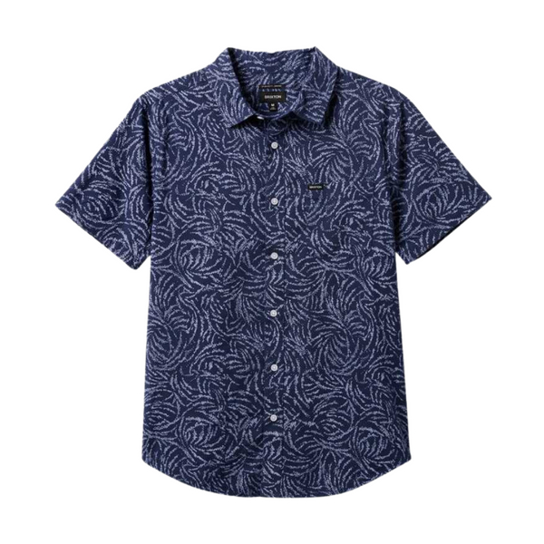 Brixton Charter Print S/S Woven - Washed Navy/Dusty Ripple