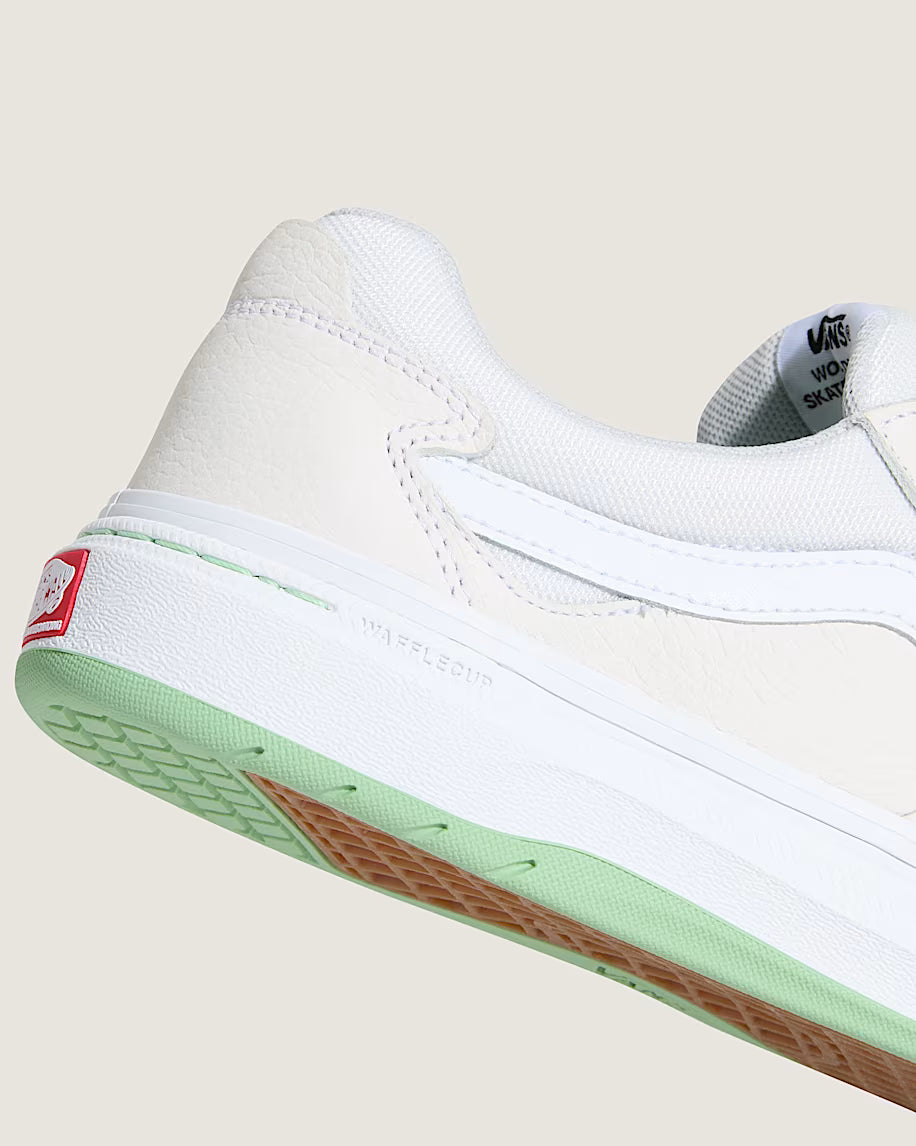Vans Skate Kyle Walker Wafflecup Shoe - White/Mint Green
