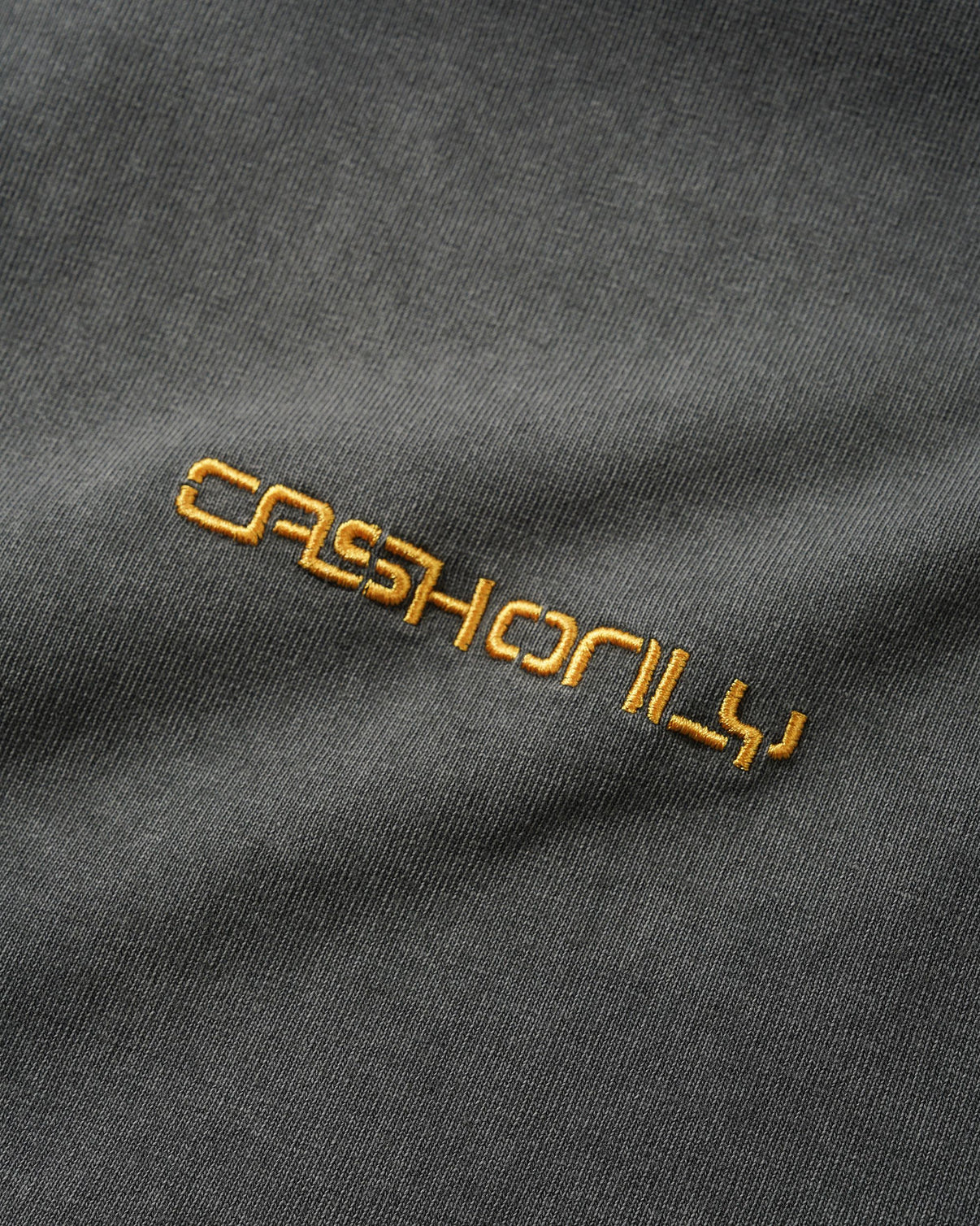 Cash Only Stencil Pigment Dye Tee - Washed Black