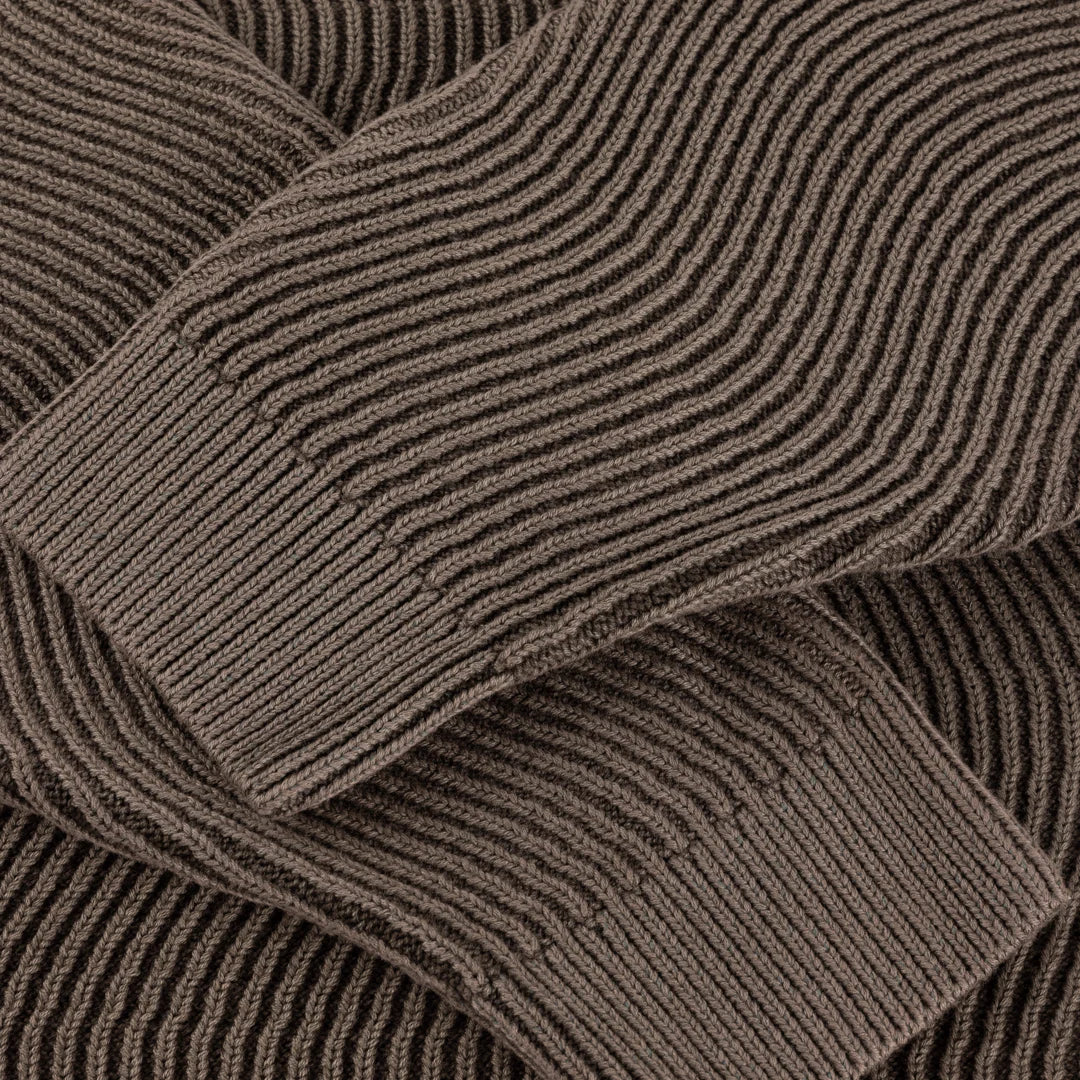 Dime Wave Knit Sweater - Brown