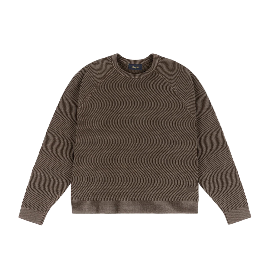 Brown sweater on a light gray background