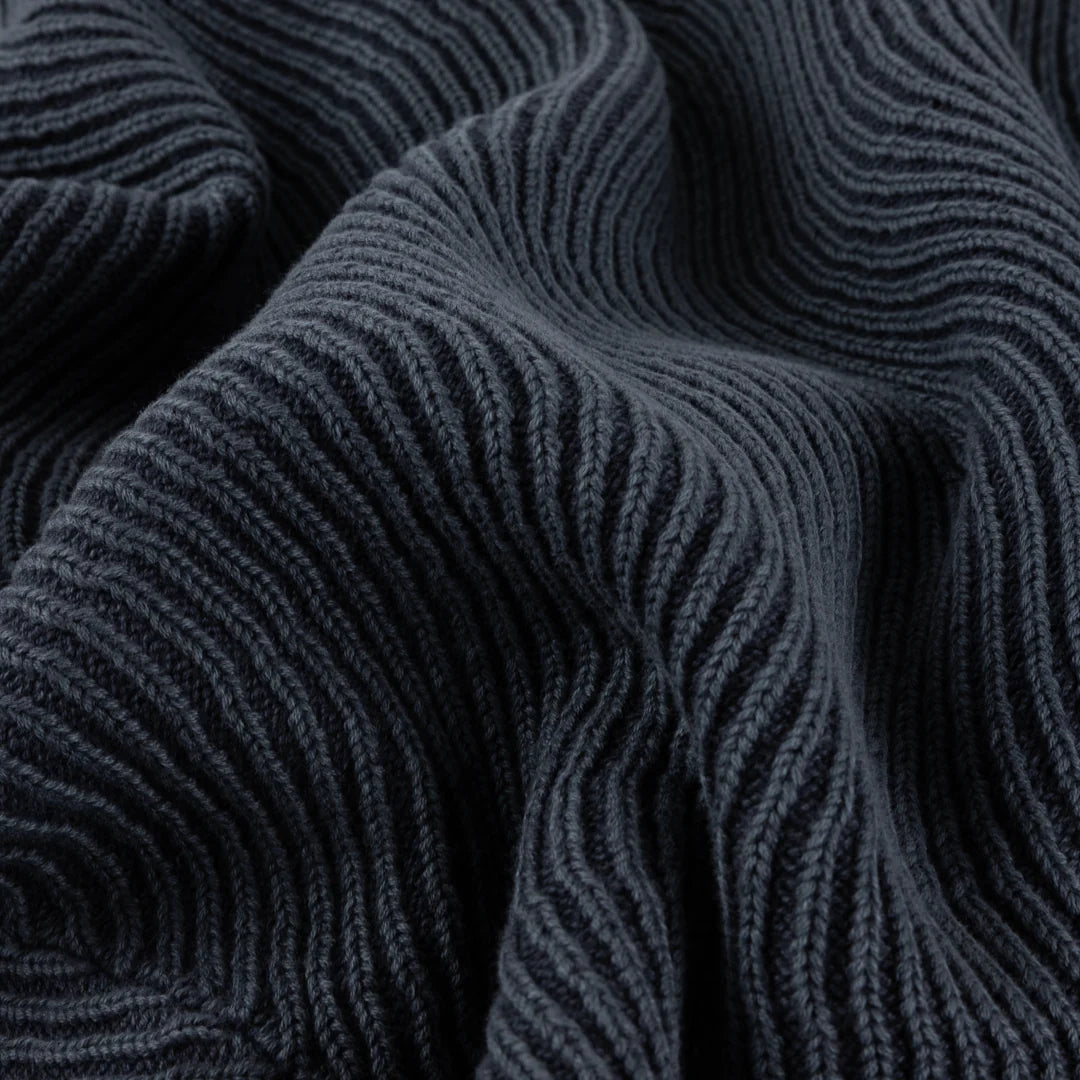 Dime Wave Knit Sweater - Navy