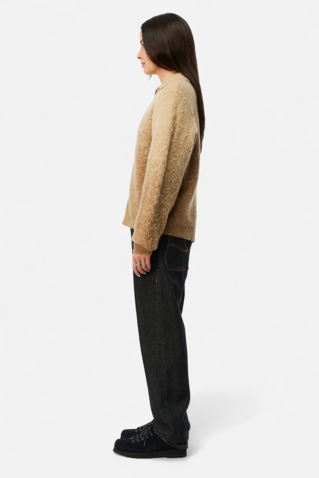Dime Mohair Double Zip Knit - Camel