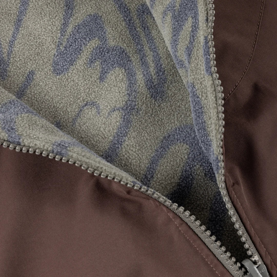 Dime Reversible Chilling Fleece - Smoke/Brown