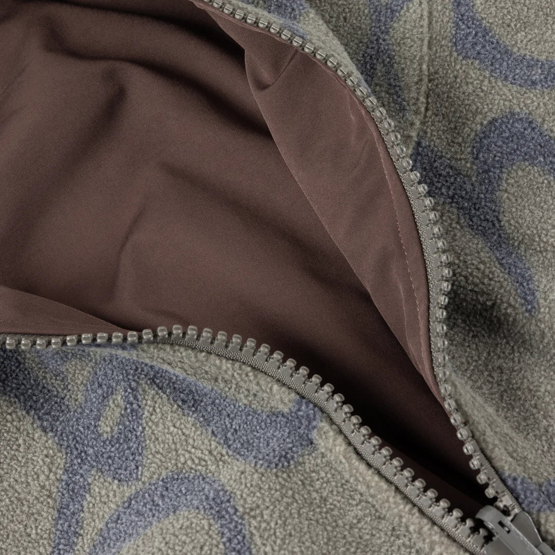 Dime Reversible Chilling Fleece - Smoke/Brown