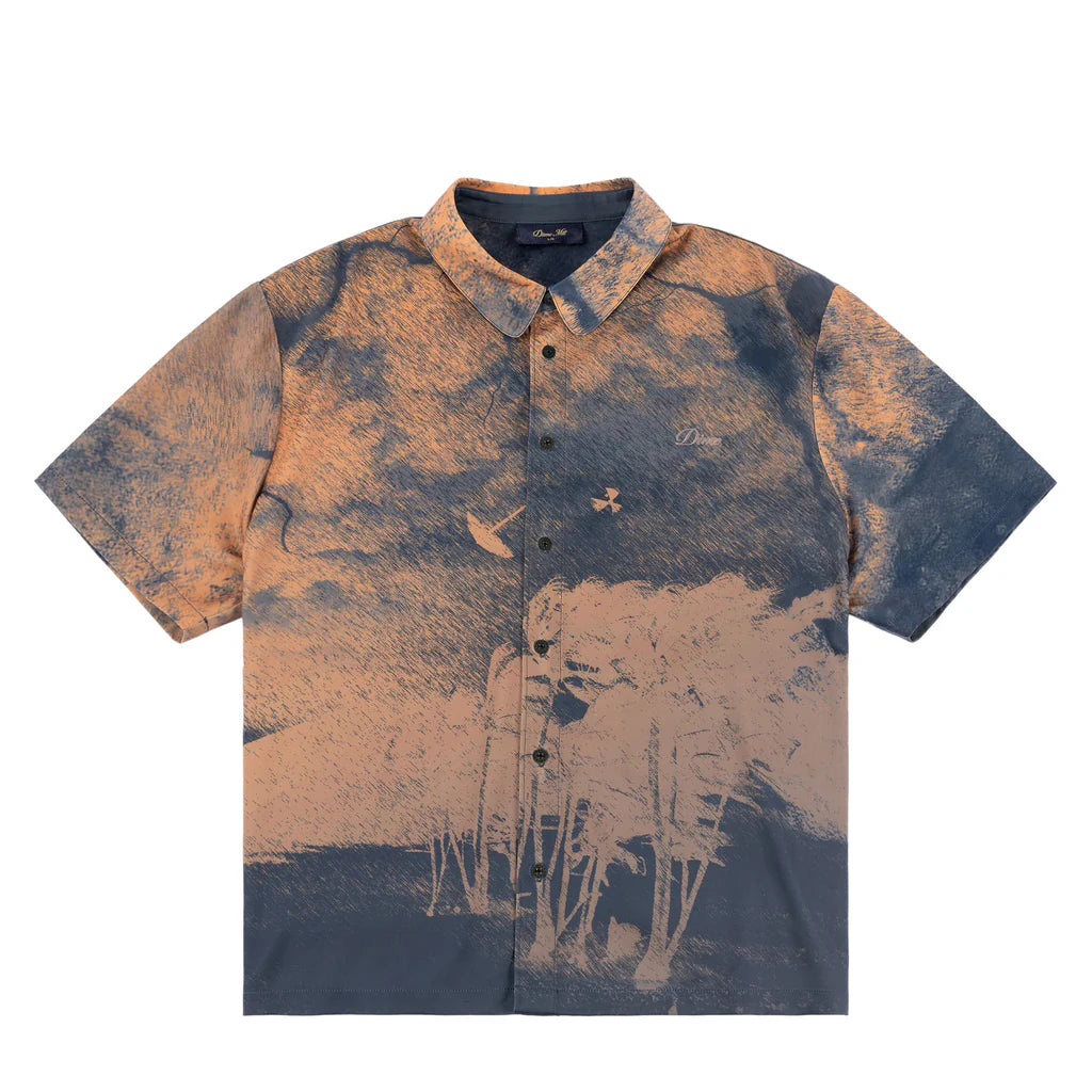 Dime Day Off Button Up - Peach