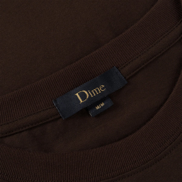 Dime Classic Small Logo T-Shirt - Deep Brown