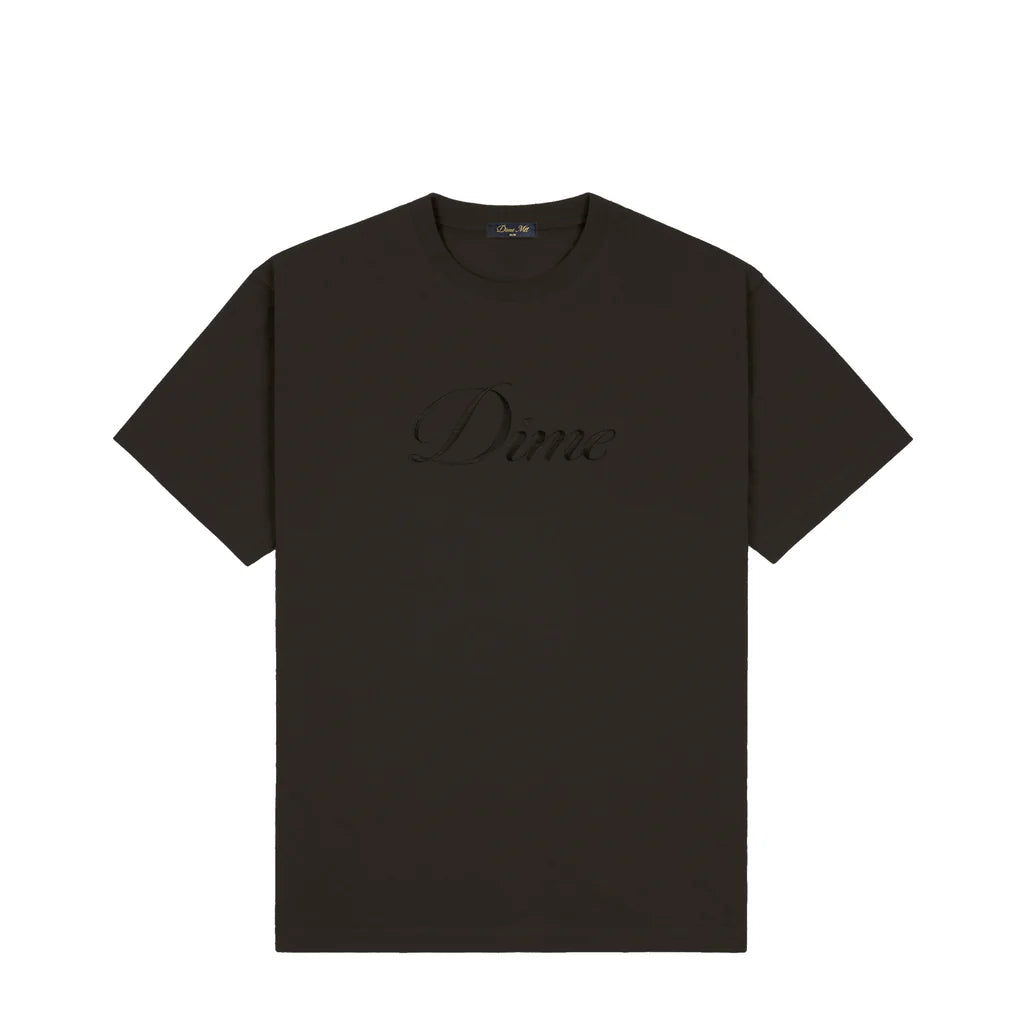Dime Cursive T-Shirt - Vintage Black