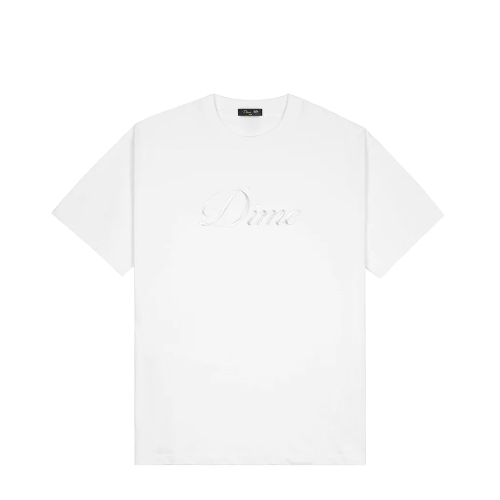 Dime Cursive T-Shirt - White
