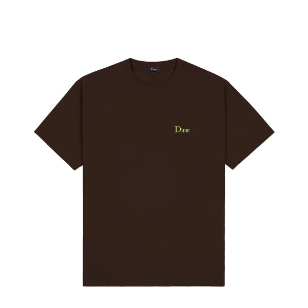 Dime Classic Small Logo T-Shirt - Deep Brown