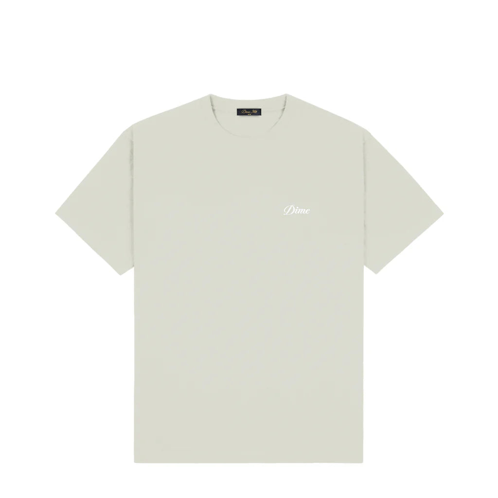 Dime Cursive Small Logo T-Shirt - Charcoal Moss