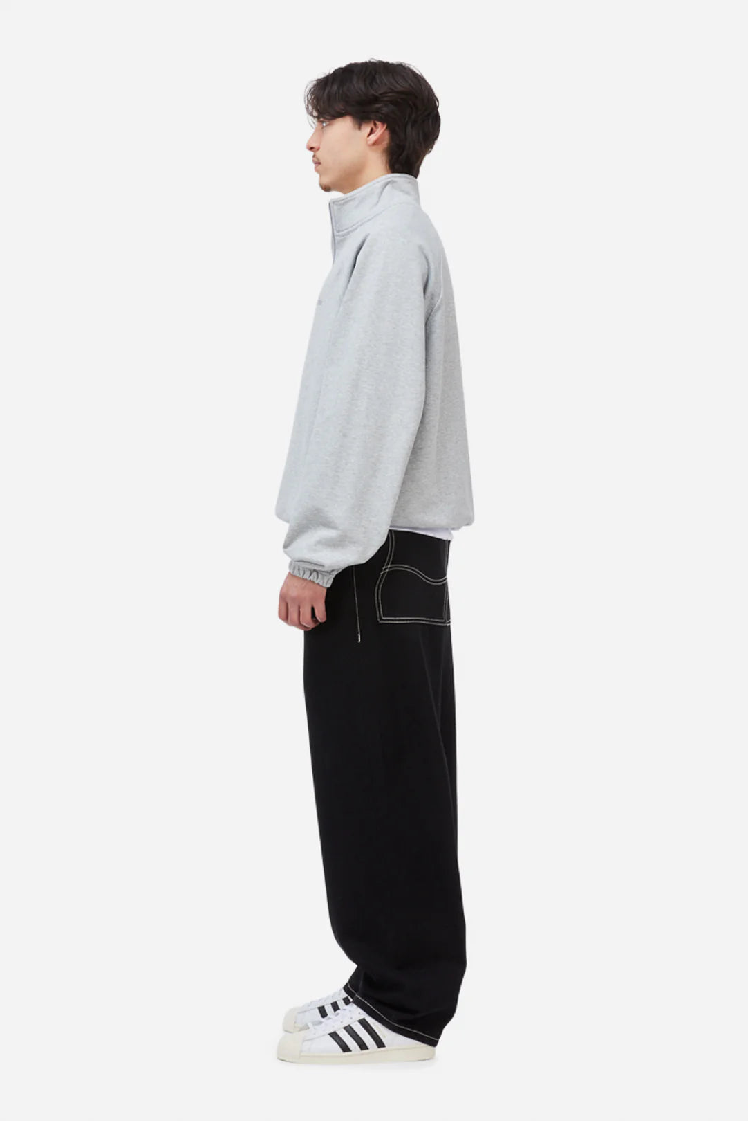 Dime Classic Terry Quarter Zip - Heather Grey