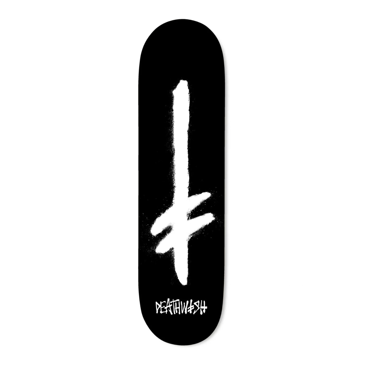 Deathwish Gang Logo Black/White Skateboard Deck - 8.5"
