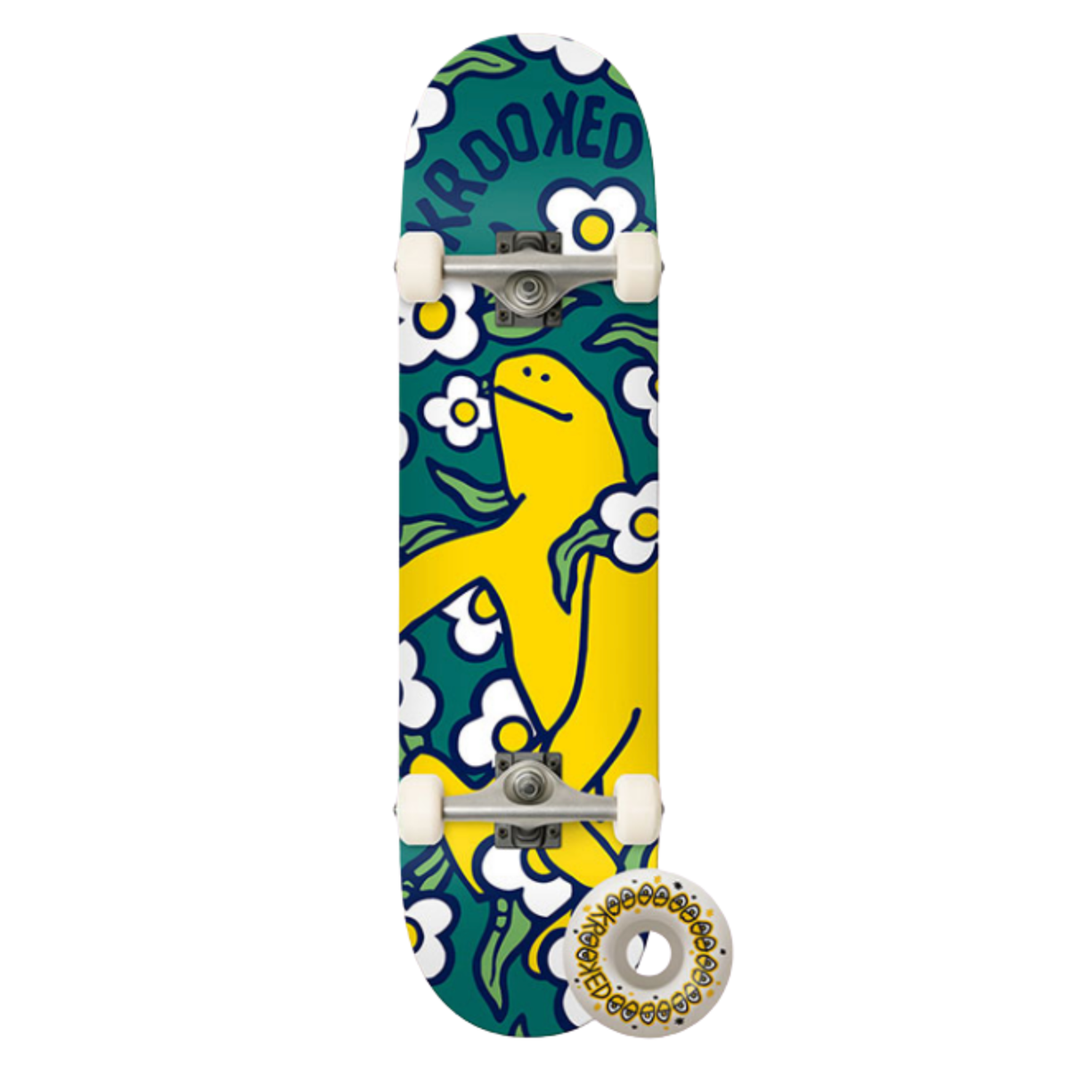 Krooked SHMOO VIBES Skateboard COMPLETE TEAL - 7.3"