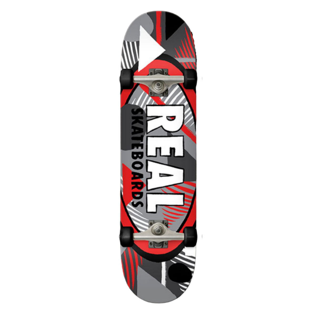 Real HATCHED OVAL RED COMPLETE Skateboard - 8.0"