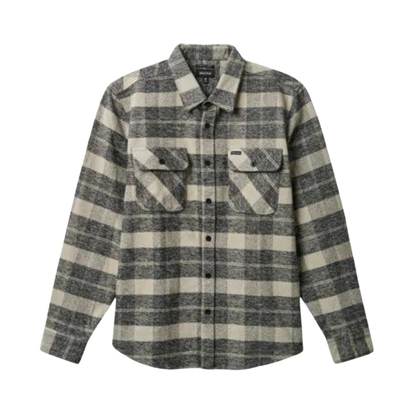 Brixton Bowery Heavy Weight L/S  Flannel - Black/Charcoal