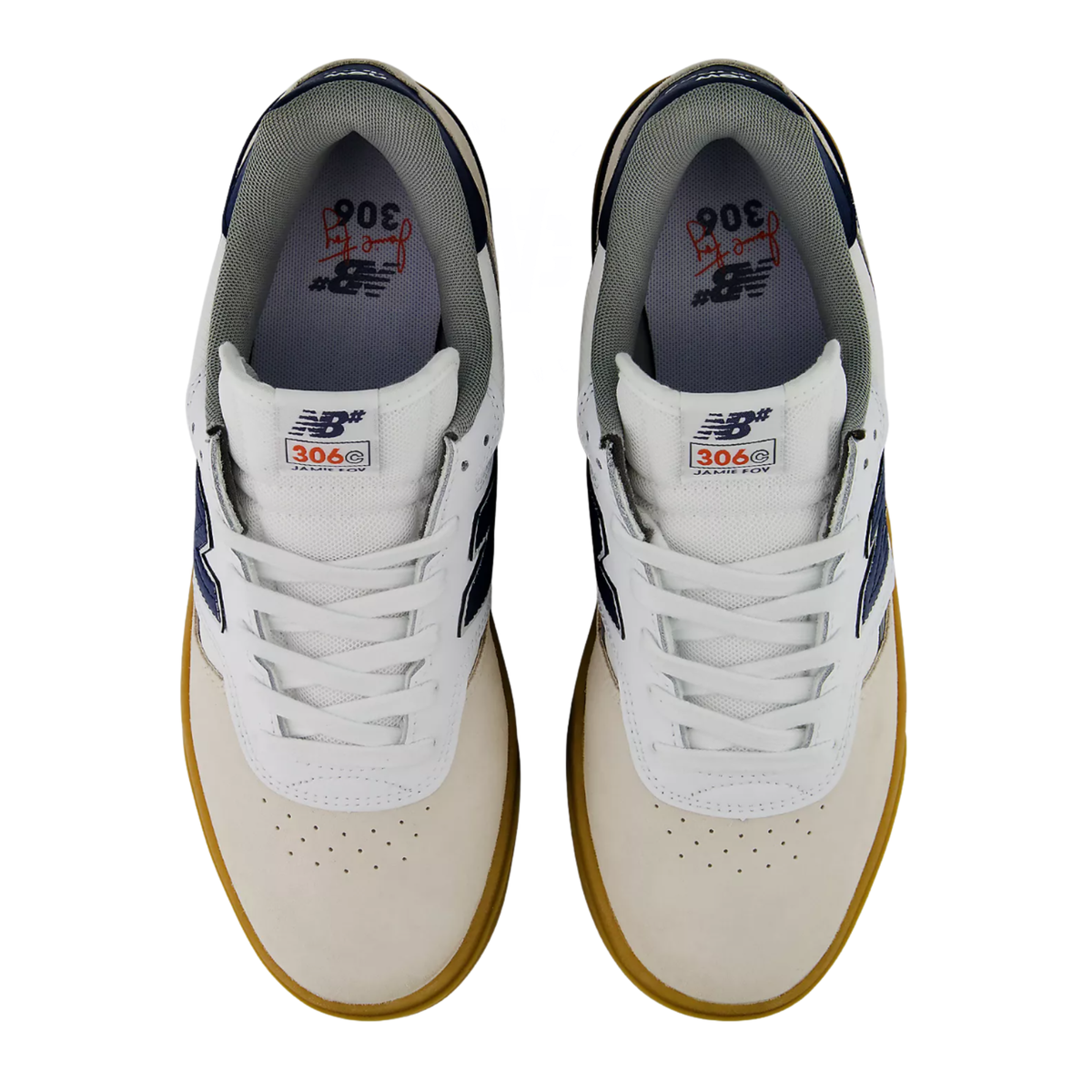 New Balance Numeric Jamie Foy 306 Cup - White with NB Navy