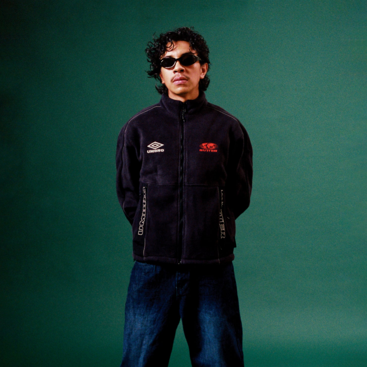 Butter Goods x Umbro Polartec Zip-Thru Jacket - Black