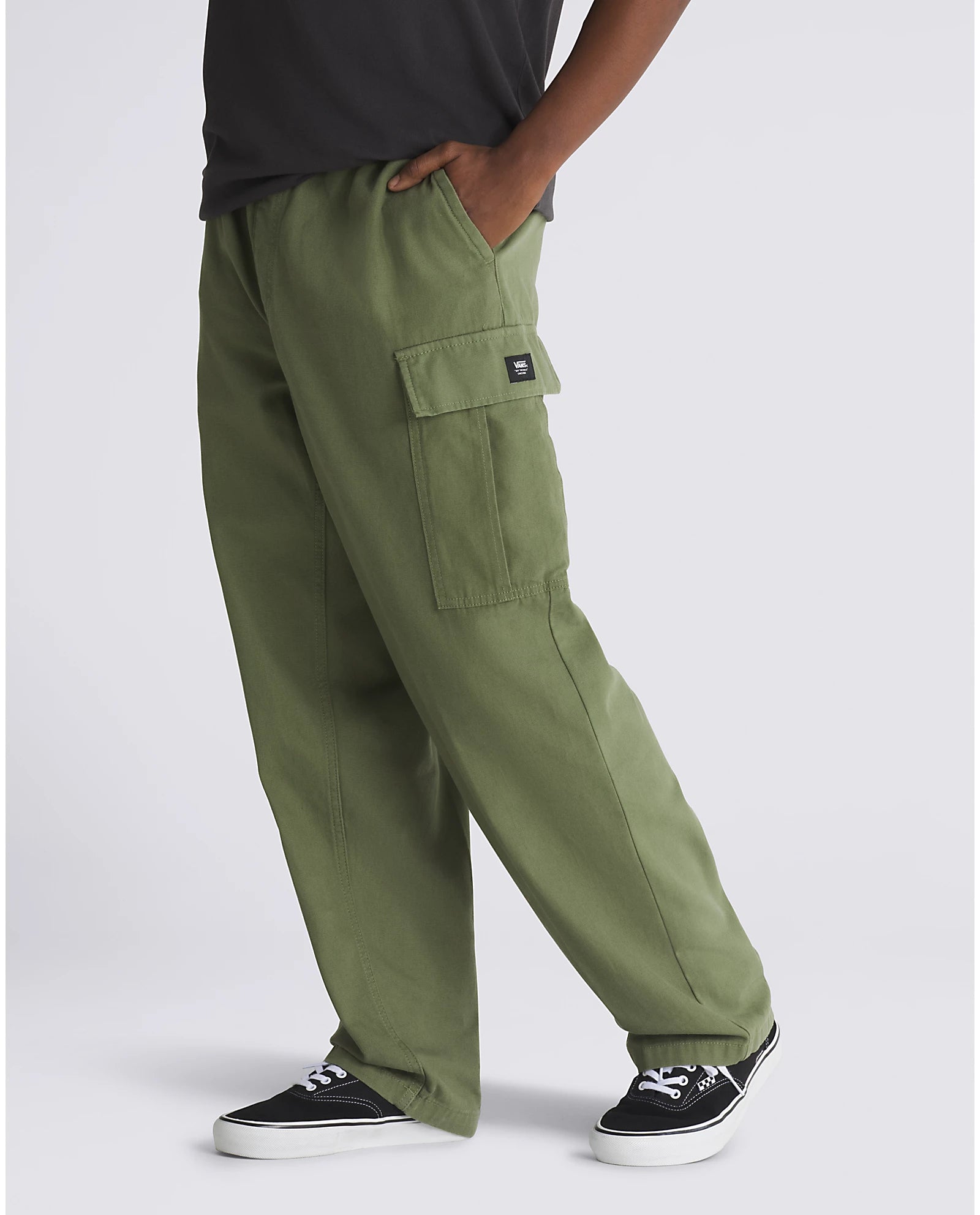 RANGE CARGO BAGGY TAPERED ELASTIC PANT - OLIVE