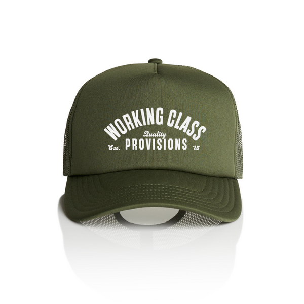 Working Class Provisions Trucker Cap - Olive/Off White