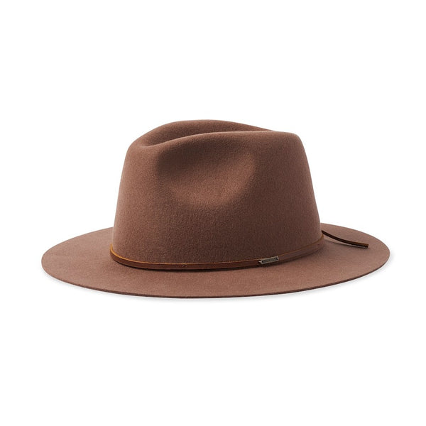 BRIXTON WESLEY FEDORA - DARK TAN