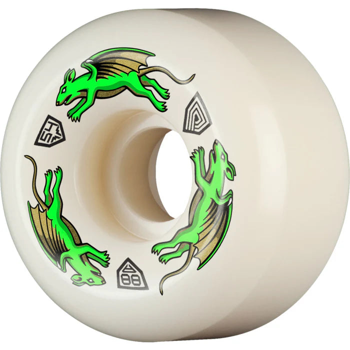 POWELL PERALTA - DRAGON FORMULA NANO RAT WHEELS AV6 88A GREEN (54MM X 34MM)