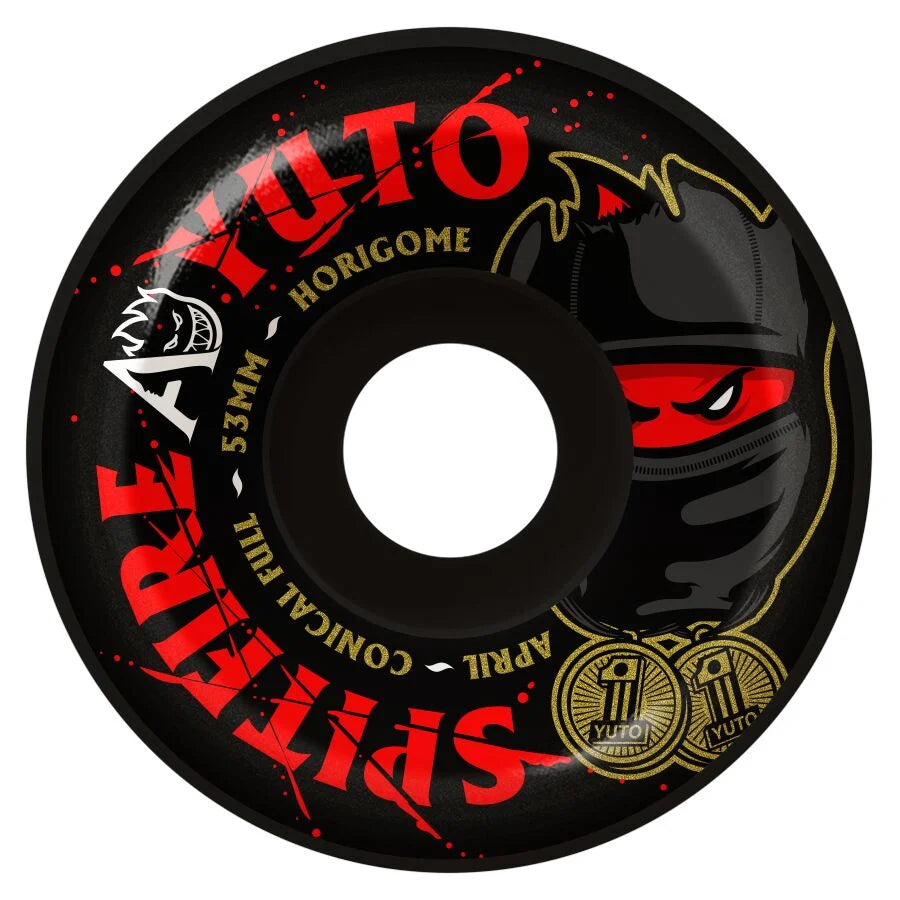 Spitfire F4 99D x APRIL YUTO CONICAL FULL Wheels - 53mm (BLACK)