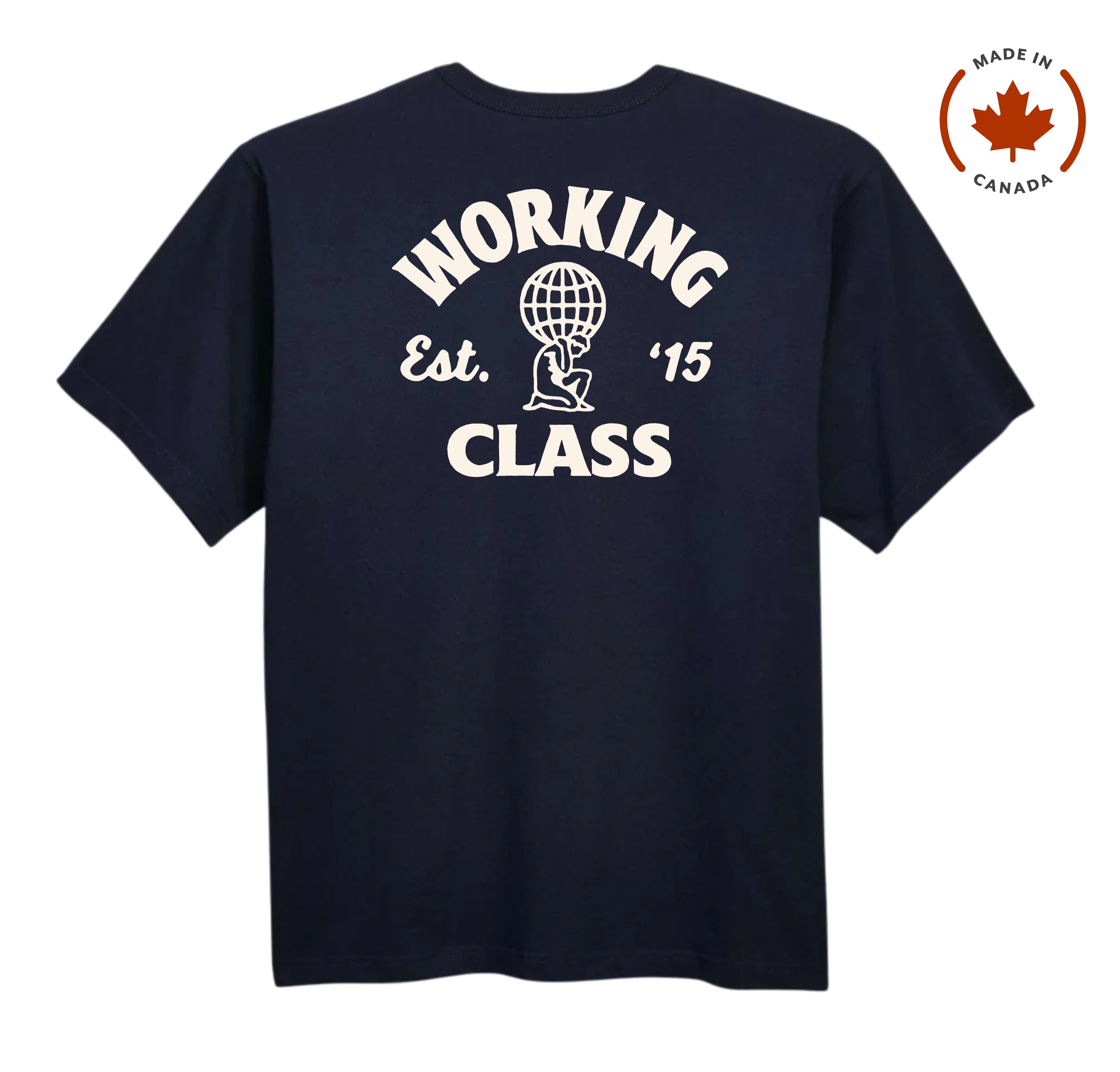 Working Class Made in Canada Atlas Tee - Navy