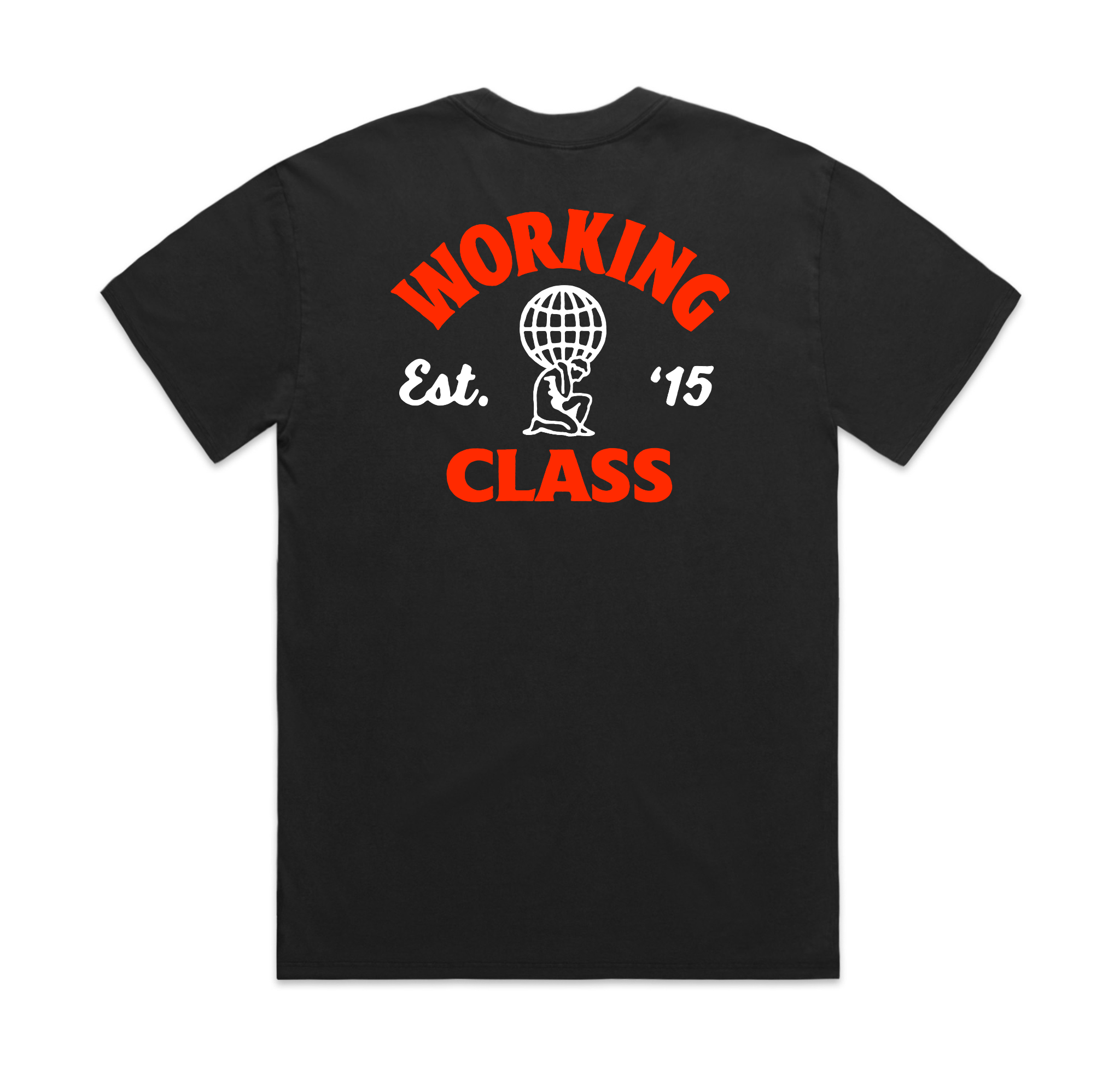 Working Class Heavy Atlas Tee - Faded Black/White/Red