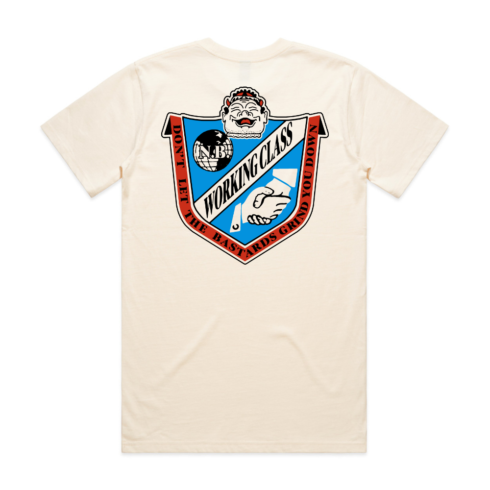 Working Class IOOB Tee - Ivory/Blue/Red/Black