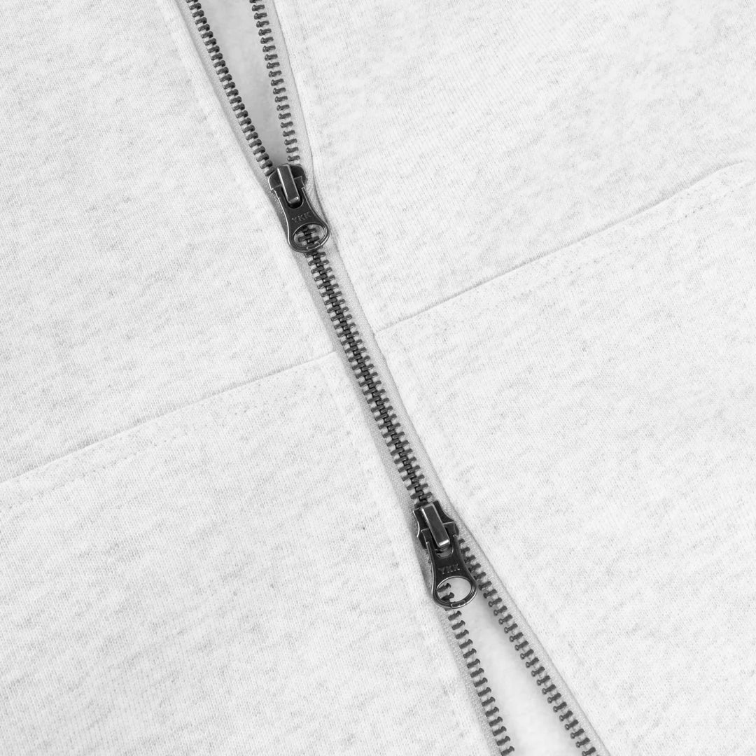 Dime Cursive Small Logo Zip Hoodie - Ash