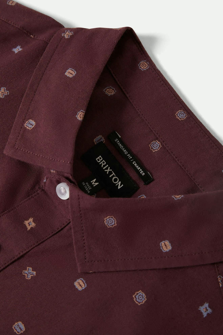 Charter Print S/S Woven Shirt - Port/Micro Geo