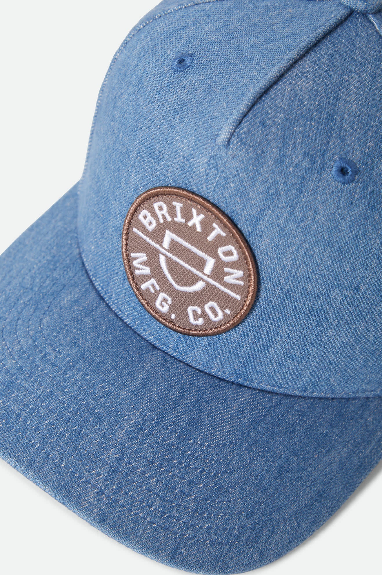 Brixton Crest C MP Snapback - Medium Rinse Denim