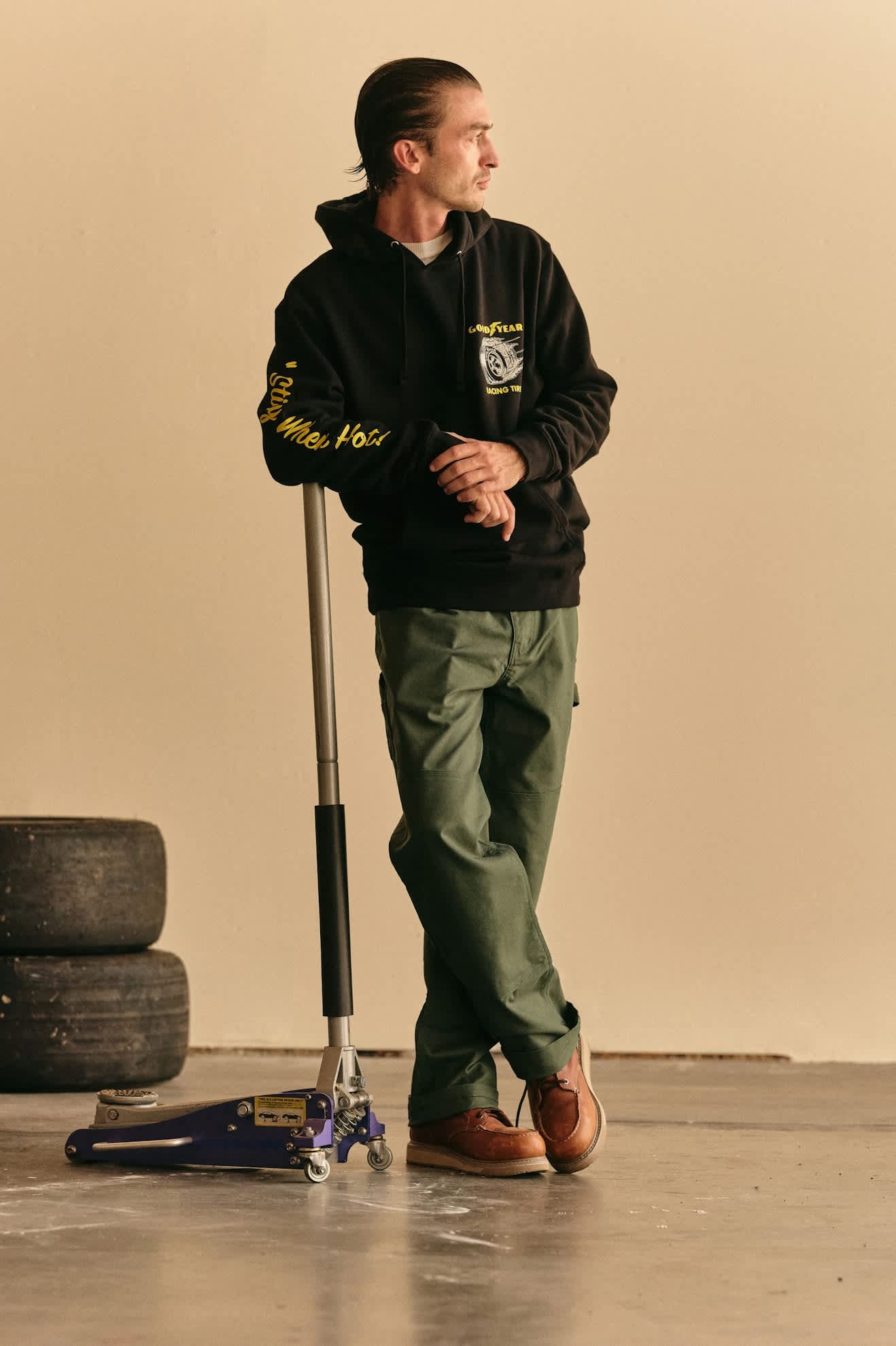 Brixton Goodyear Cheater Hoodie - Black