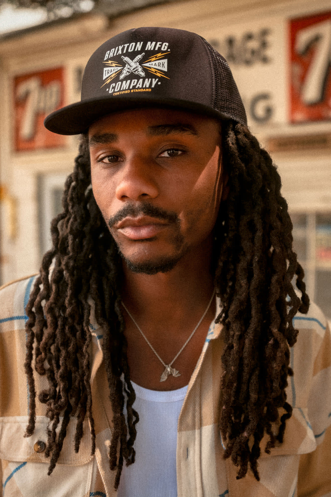 Brixton Danton NP MP Trucker Hat - Black/Black