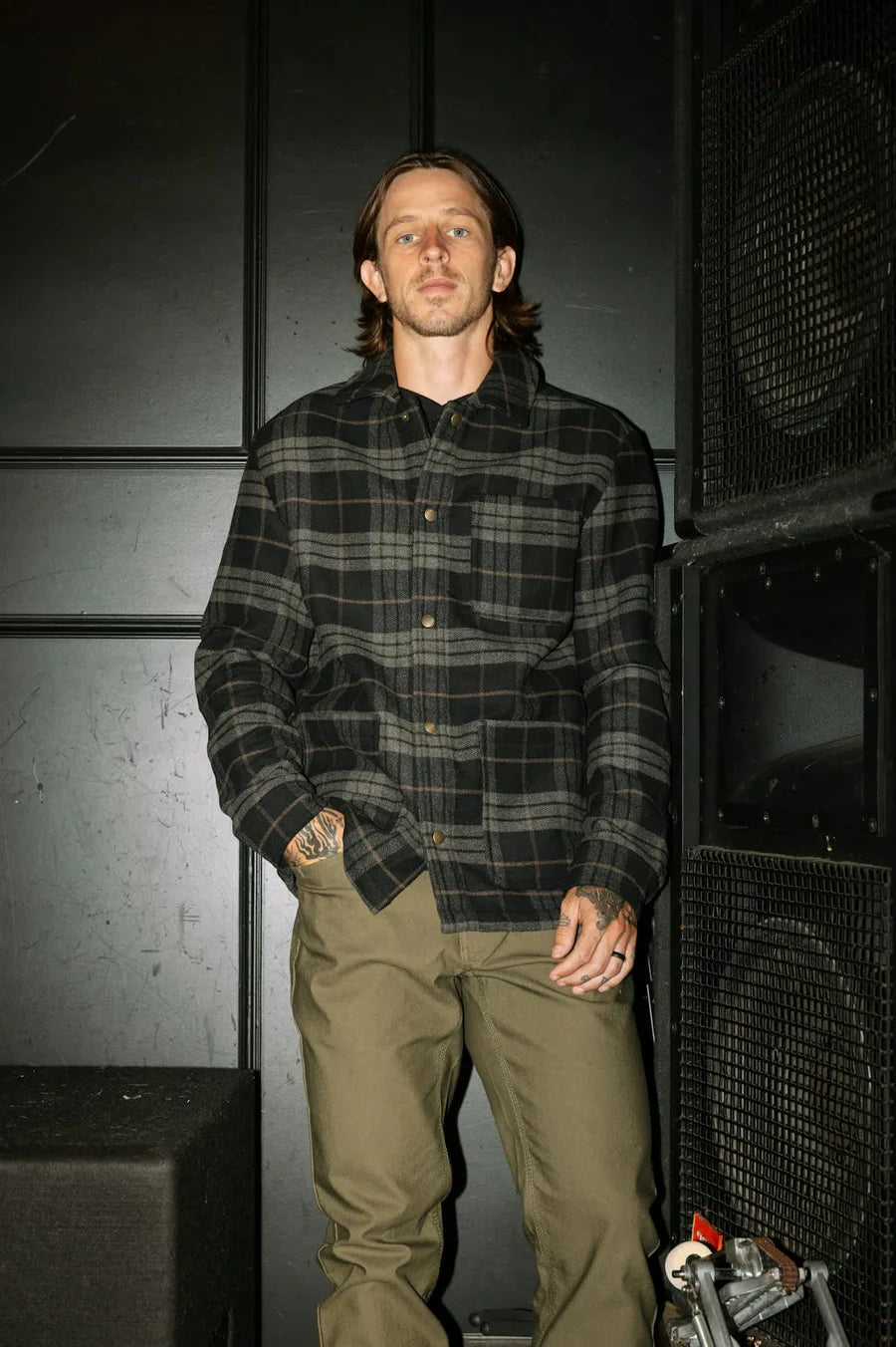 Bowery Flannel - Black/Charcoal