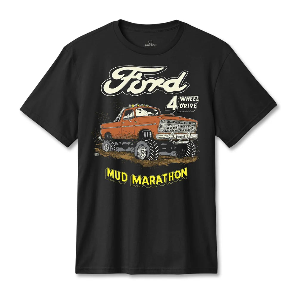 Brixton x Ford Mud Marathon T-Shirt - Black